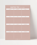 Dates To Remember Magnet A3